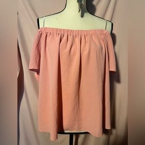 Contemporary XL blush pink off shoulder top